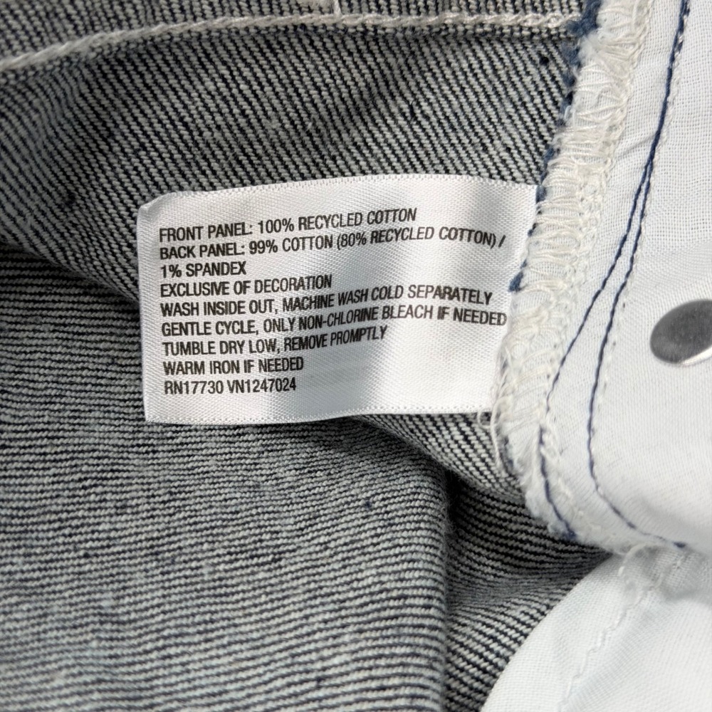 Wild Fable High Rise Straight Carpenter Jeans Dark Wash Contrast Stitch 6/32 - Picture 11 of 11